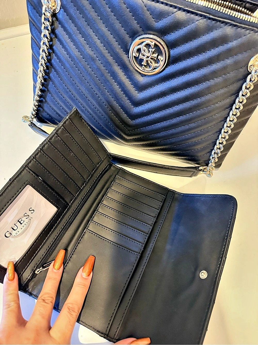 GUESS Quilted Crossbody Bag in Black - Picture 3 of 3